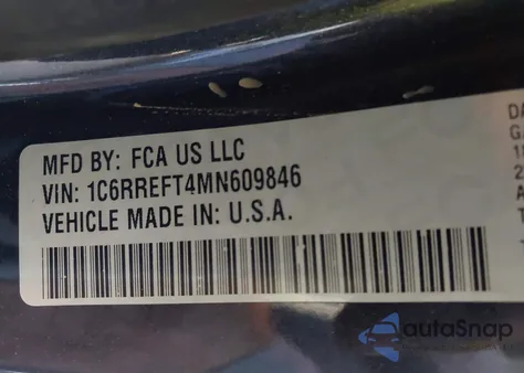 2021 Ram 1500 Big Horn 4X2 5'7 Box из США, поврежденный, VIN 1C6RREFT4MN609846